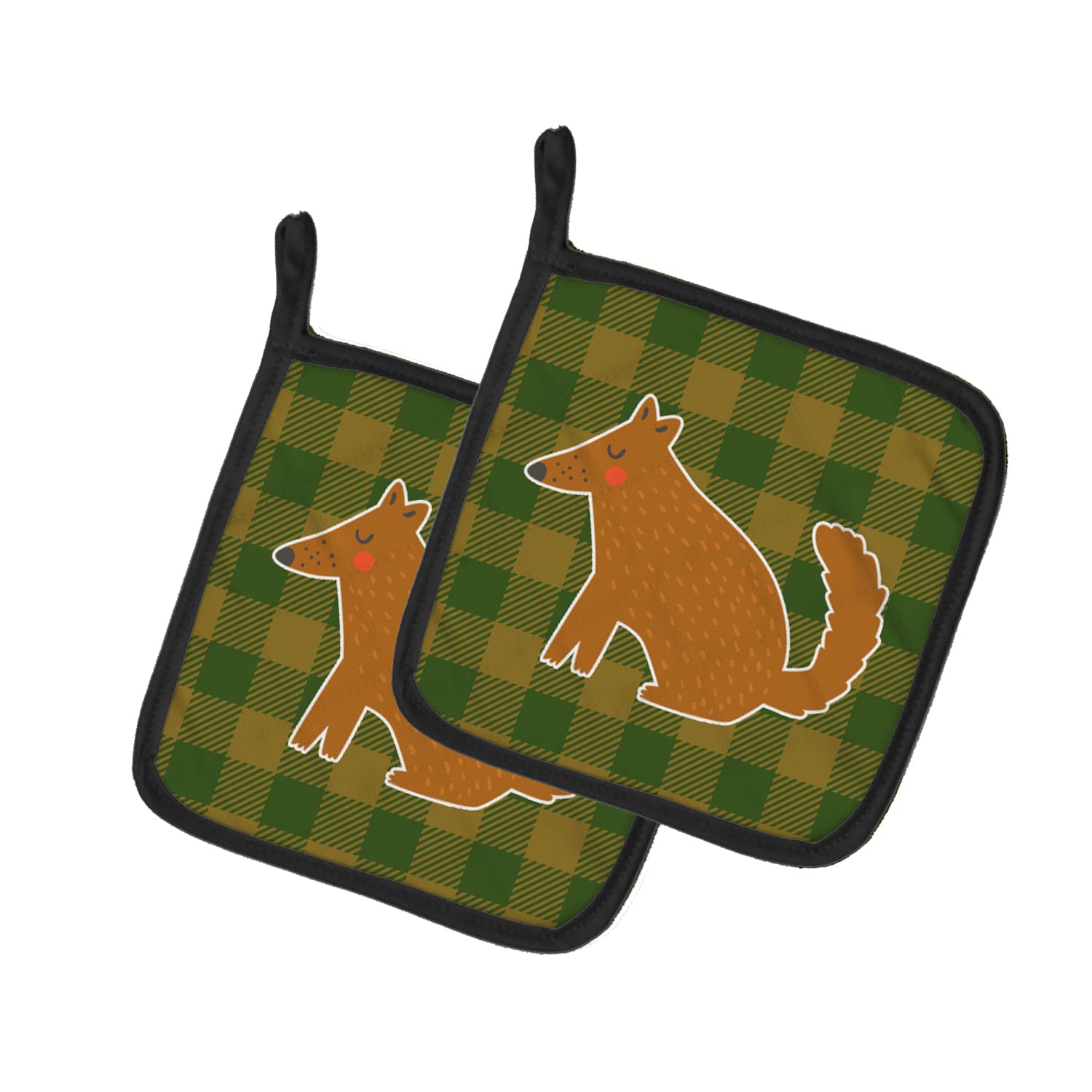 Agarraderas de cocina de lobo multicolor Caroline's Treasures bb6788pthd de 7,5 x 7,5 cm