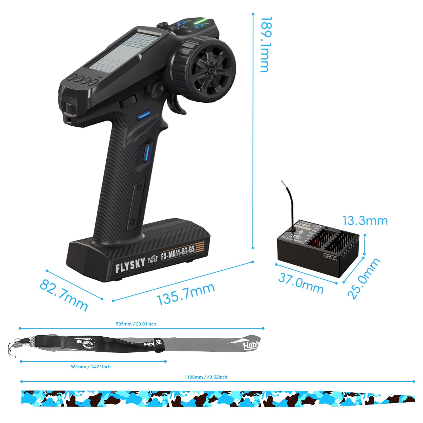 Amazon | Flysky FS-MG11 2.4GHz 11CH 無線送信機 FS-R11P受信機付き