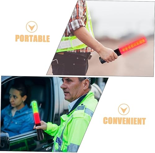 Miniatura 3 de OUNONA 2 varitas de tráfico LED con gancho recargable de control de brillo para aeropuerto, estacionamiento, coche, dirección, luz de alta
