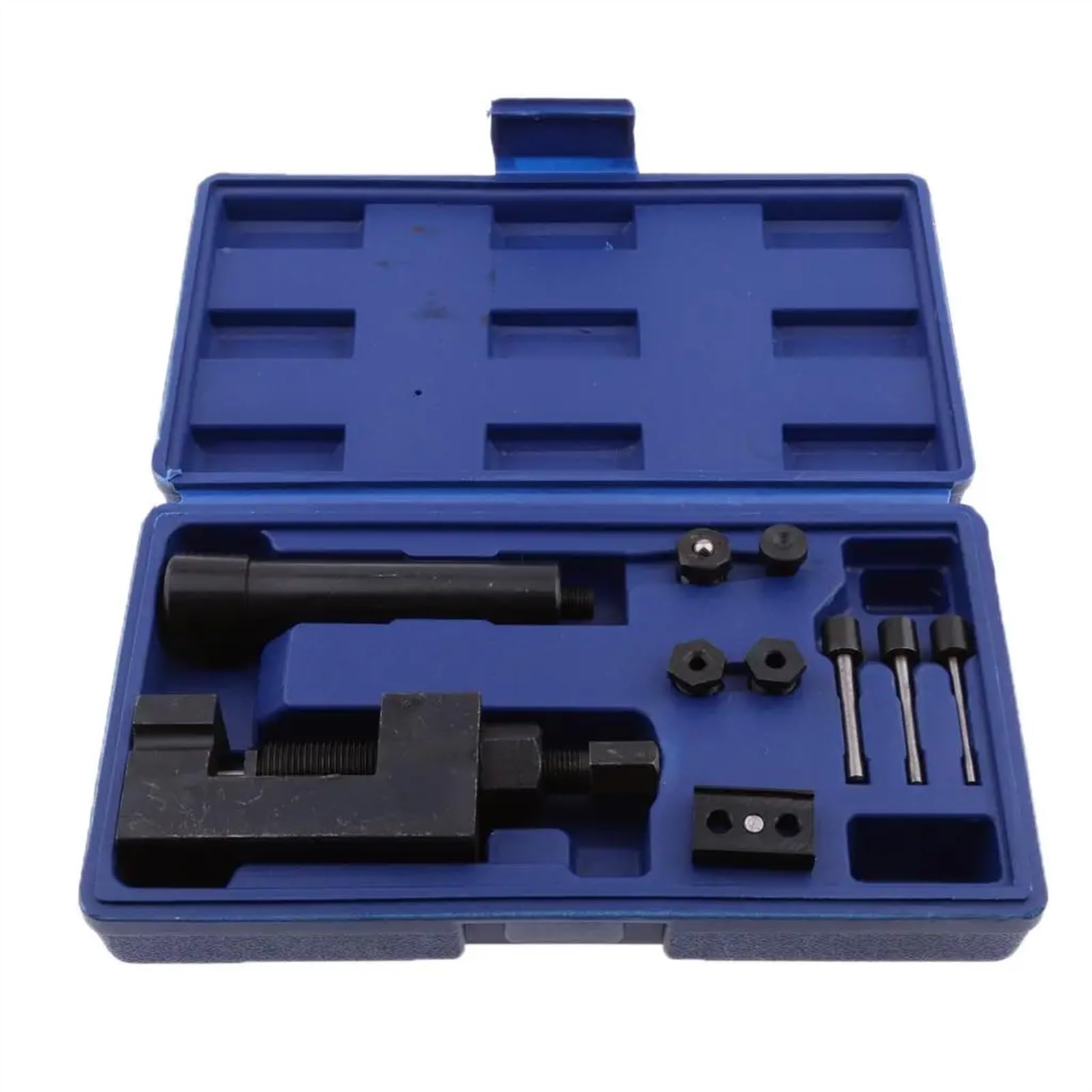 PUCHEN Cadena Motosierra 1 Juego de Herramientas remachadoras de Corte de Cadena Pesada for Motocicleta, Juego de Herramientas de remachado Universal + Caja de Transporte 415 420 428 520 525 530 630