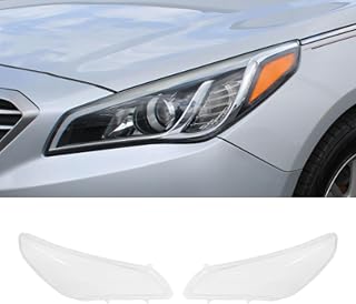 Pair Headlight Lens Cover Compatible with Hyundai Sonata 2015 2016 2017 Front Left and Right Side Headlamp Lens Cover Clear Headlight Cover Headlamp Cover