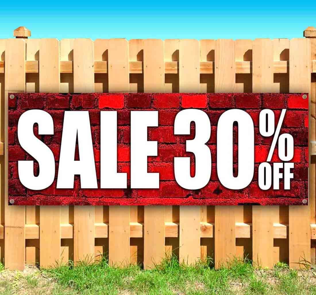 Offer 30 Off Banner 13 oz | Non-Fabric | Heavy-Duty Vinyl Single-Sided with Metal Grommets