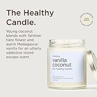 Vista 3 de Lavanila Vela de soja natural perfumada a vainilla y coco (paquete de 2) Hecho a mano, combustión limpia de 50 horas de tiempo de combustión, 7