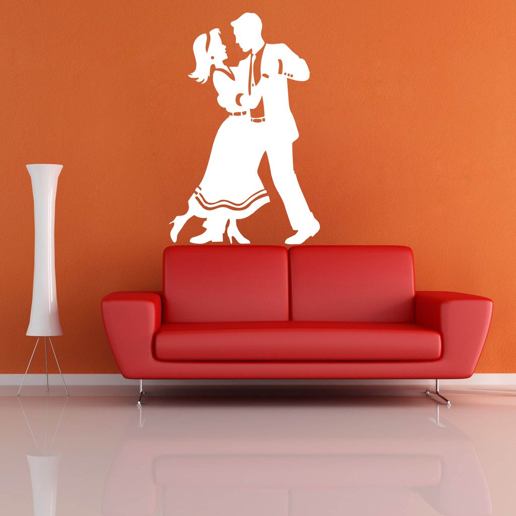 Buy Decor Villa Lovely Couple Wall Sticker & Decal (PVC Vinyl,Size 58