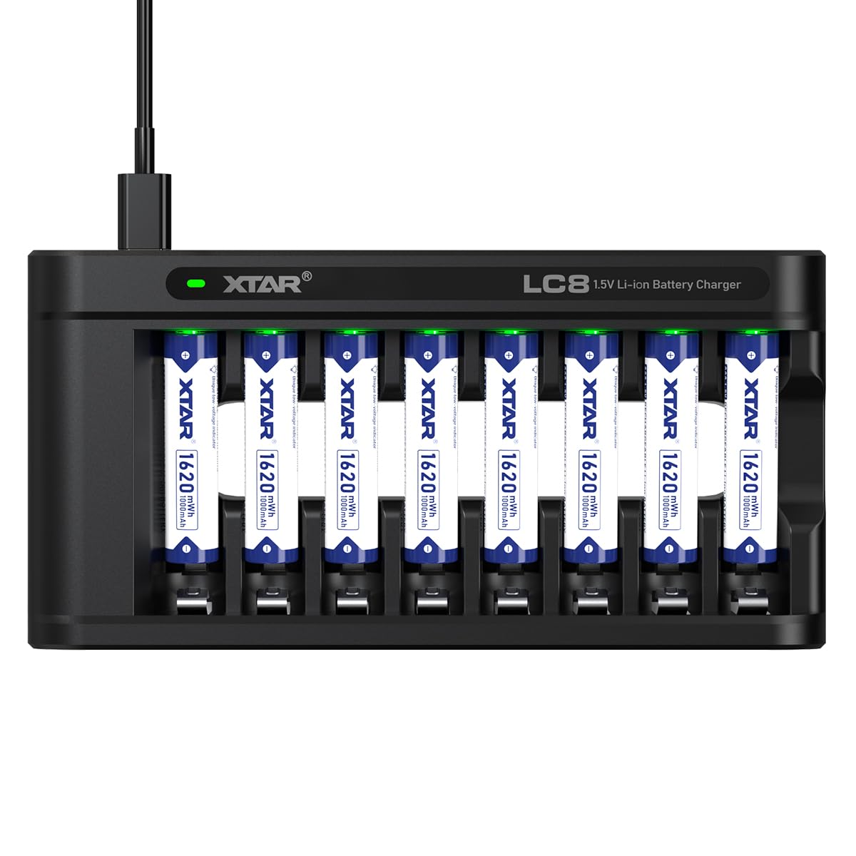 XTAR 1.5V 単4リチウム電池 1620mWh 高容量AAA充電池 (単四電池8本+LC8充電器)
