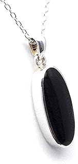 Whitby Jet and Sterling Silver Pendant Handmade in whitby