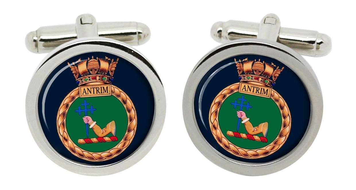 HMS Antrim, Royal Navy Cufflinks in Box