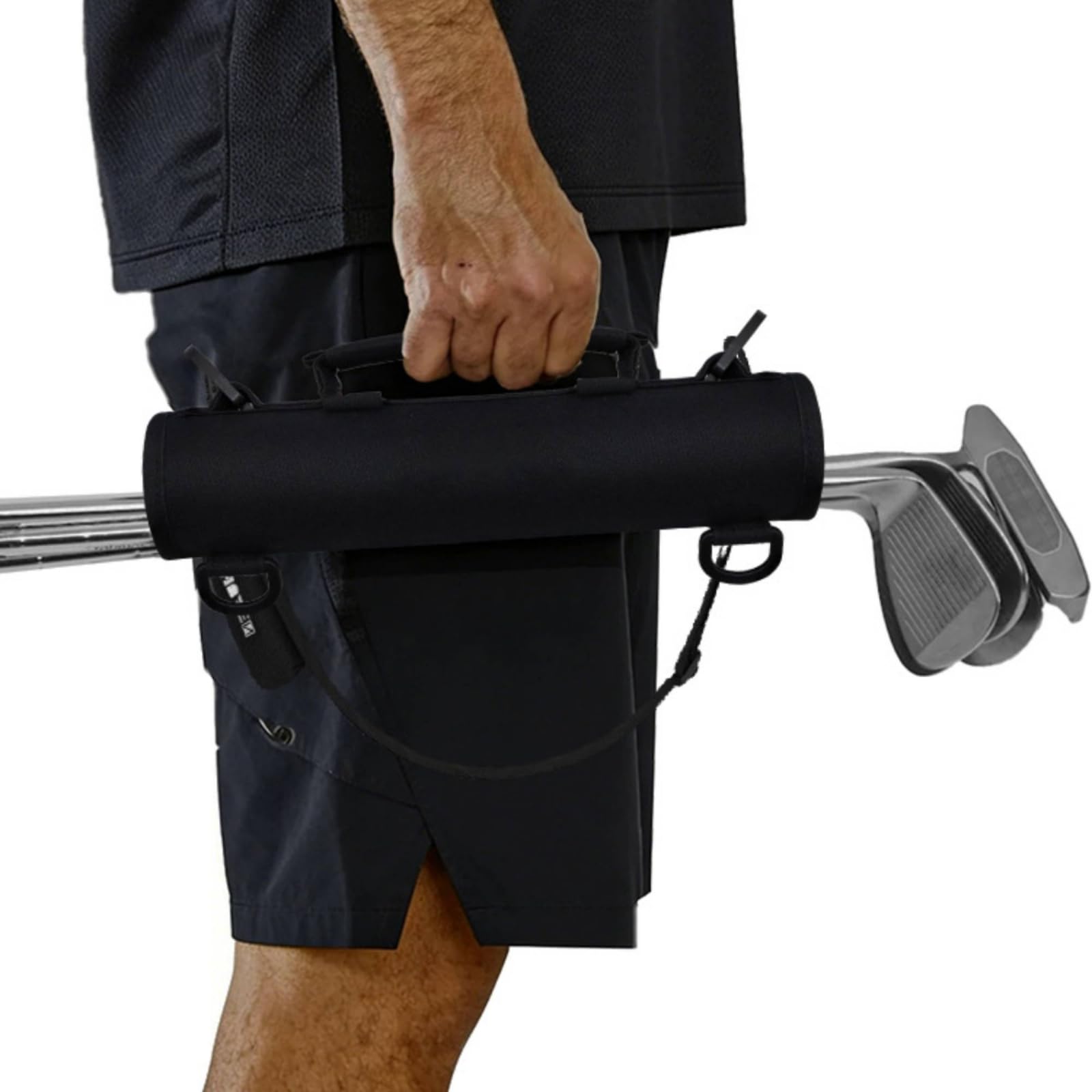perfeclan Bolsa de Golf de Mano con Funda Protectora para Palos de Golf y Compartimento para Accesorios con Correa Ajustable Adecuada para Viajes Cortos