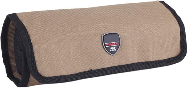 Fdit 36 * 25cm Durable Waterproof Canvas Electrician Roll Up Hardware Tools Storage Bag Organize Storage Pouch