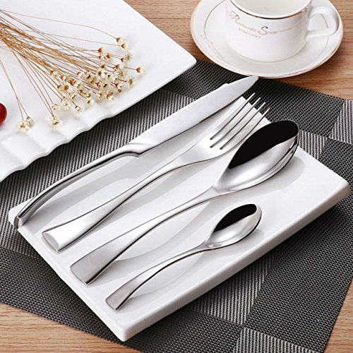 1 Set (4 Pcs/Set) Silver Stainless Steel Fork Knife Cutlery Forks Professional Coffee