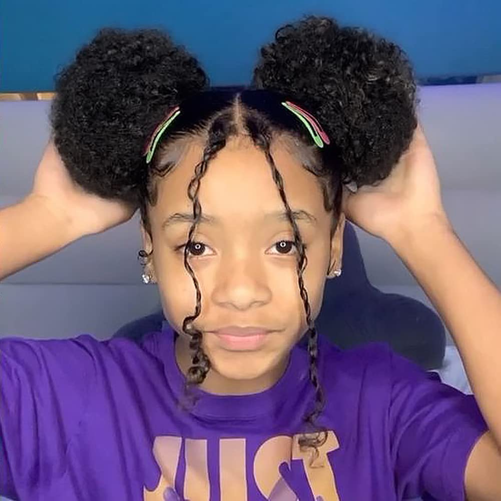 Amazon Com Hanne Afro Puff Kinky Curly Bun Hair Extensions For Black Women Updo Drawstring Ponytail Hairpieces With Clip On Kinky Curly Bun Hair Natural Black 1b Beauty