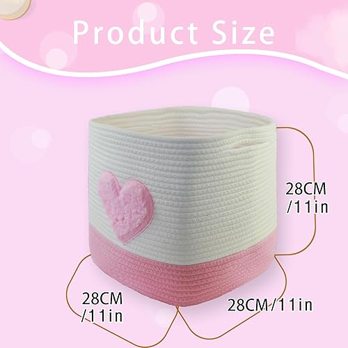 Miniatura 2 de Cubos de almacenamiento tejidos para estantes, cesta de juguetes para bebé para estantes, cestas de almacenamiento elegantes para organizar,