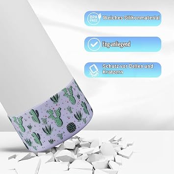 WK IEASON Protective Silicone Base Boot for Hydro Flask 32 oz / 40 oz Wide Mouth Flask Water Bottle Anti-Slip Silicone Sleeve Cover Bumper for Hydro Water Bottle Accessories 3.56 Inch Bottom Diameter Pack of 2