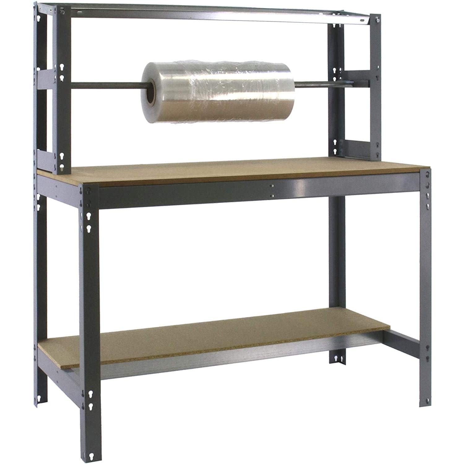 Banco de trabajo BT4 gris/madera 144,5x151x76cm