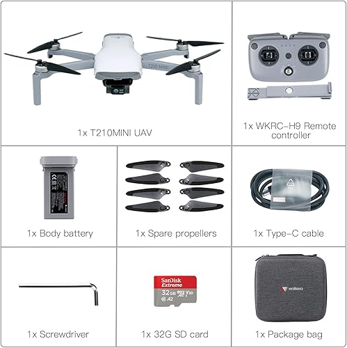 Miniatura 6 de Walkera Nuevo dron GPS T210 Mini cuadricóptero con vuelo circular puntos de ruta vuelan acompañamiento retorno inteligente una manta para volar 31