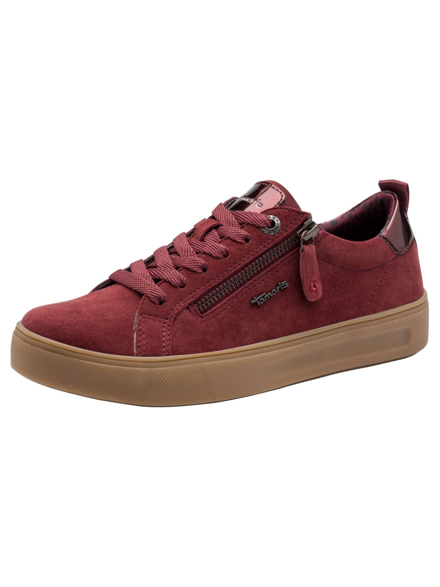Tamaris Comfort Damen Sneaker flach mit Reißverschluss Freizeit
