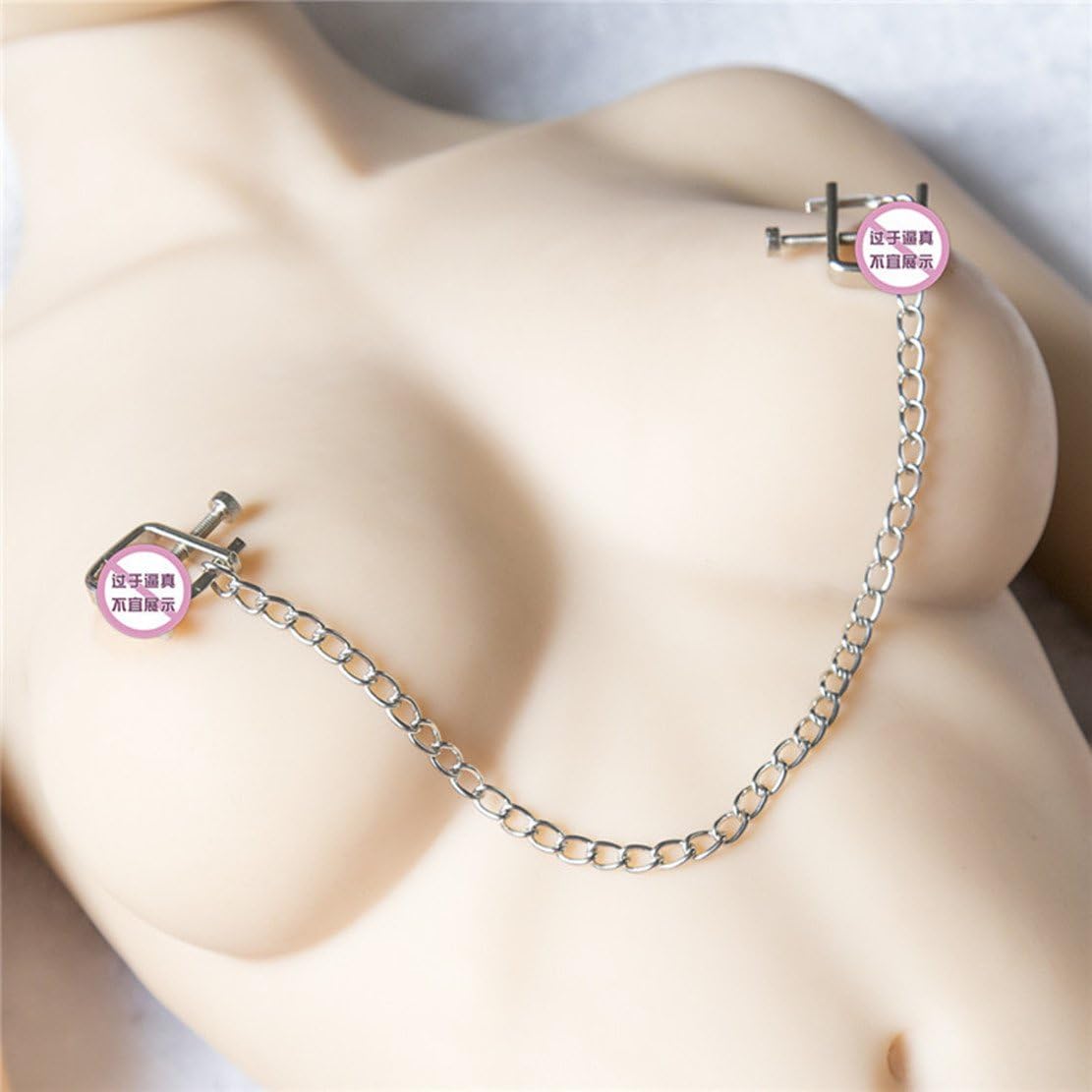 Housefunlife Sexy Breast Nipple Clamps with Chain Clips Adult Games SM Role Play Erotic Toys