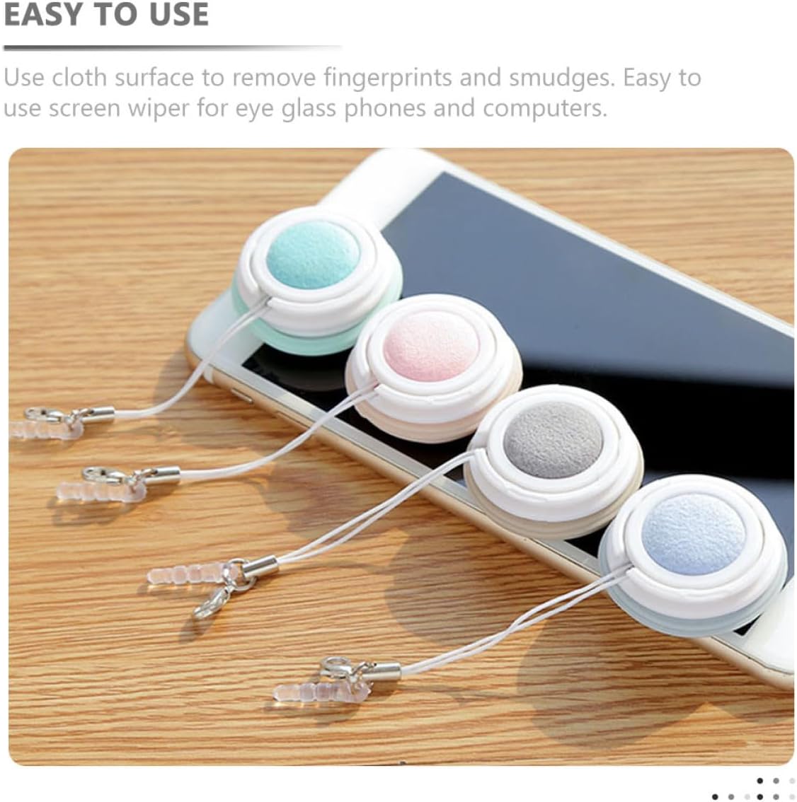 2pcs Macaron Shape Double-Sided Microfiber Cleaning Cloths for Eyeglasses and Electronic Screens Gentle Lens and Phone Screen Cleaner in Blue and Khaki