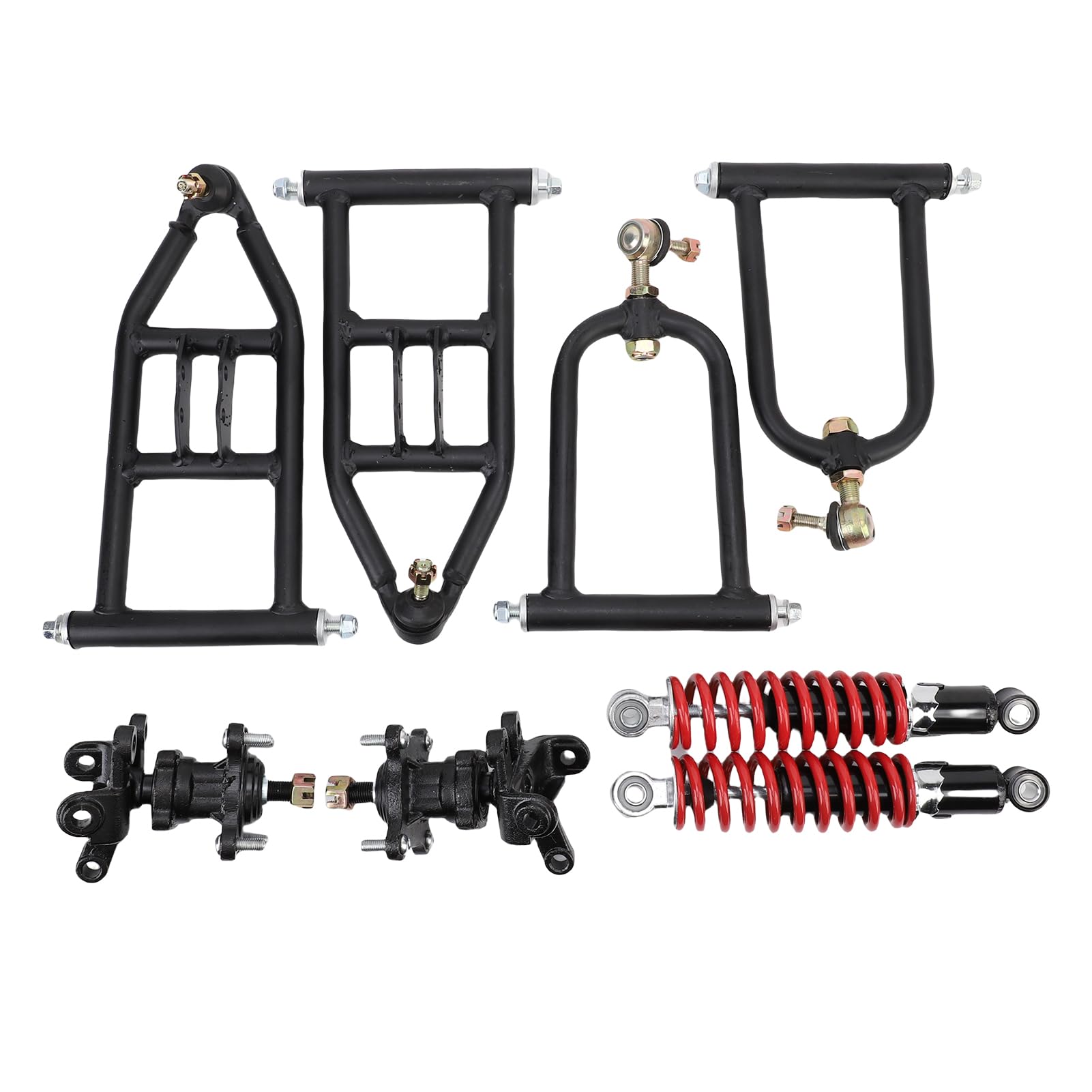 Akozon Kit de Brazo Oscilante de Suspensión Delantera, Experiencia de Conducción Segura y Estable, Go Kart Eléctrico, ATV, Quad Bike, Metal y Goma