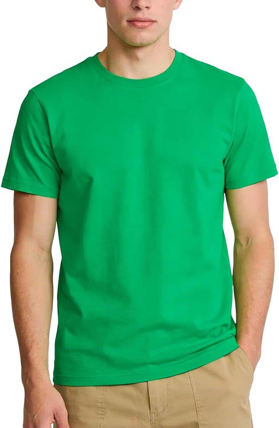Crewneck Tshirts Men, Plain T Shirts Relaxed Fit, Basic Tees Soft