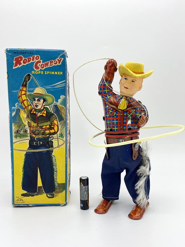 ぺ*ん様 ALPS カウボーイ 投げ縄回し ブリキ ぺ*ん様 ALPS カウボーイ