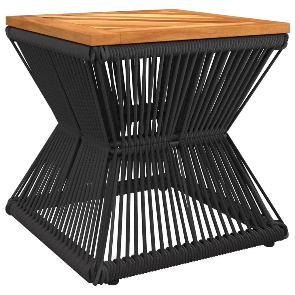 Homgoday Tavolino da caffè con base metallica nera, 38 x 38 x 38 cm, in legno massello di acacia, tavolino da tè per soggiorno, sala d'accoglienza degli ospiti, camera da letto e ufficio