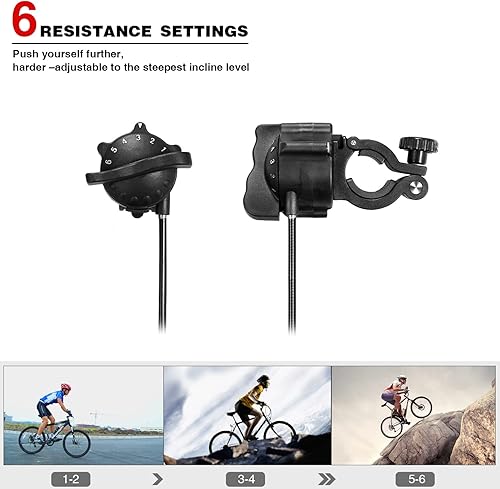 Miniatura 3 de Bike Trainer Stand Indoor Riding - Sportneer Magnetic Stationary Bicycle Exercise Stand with Noise Reduction Wheel 6 Resistance Adjustable