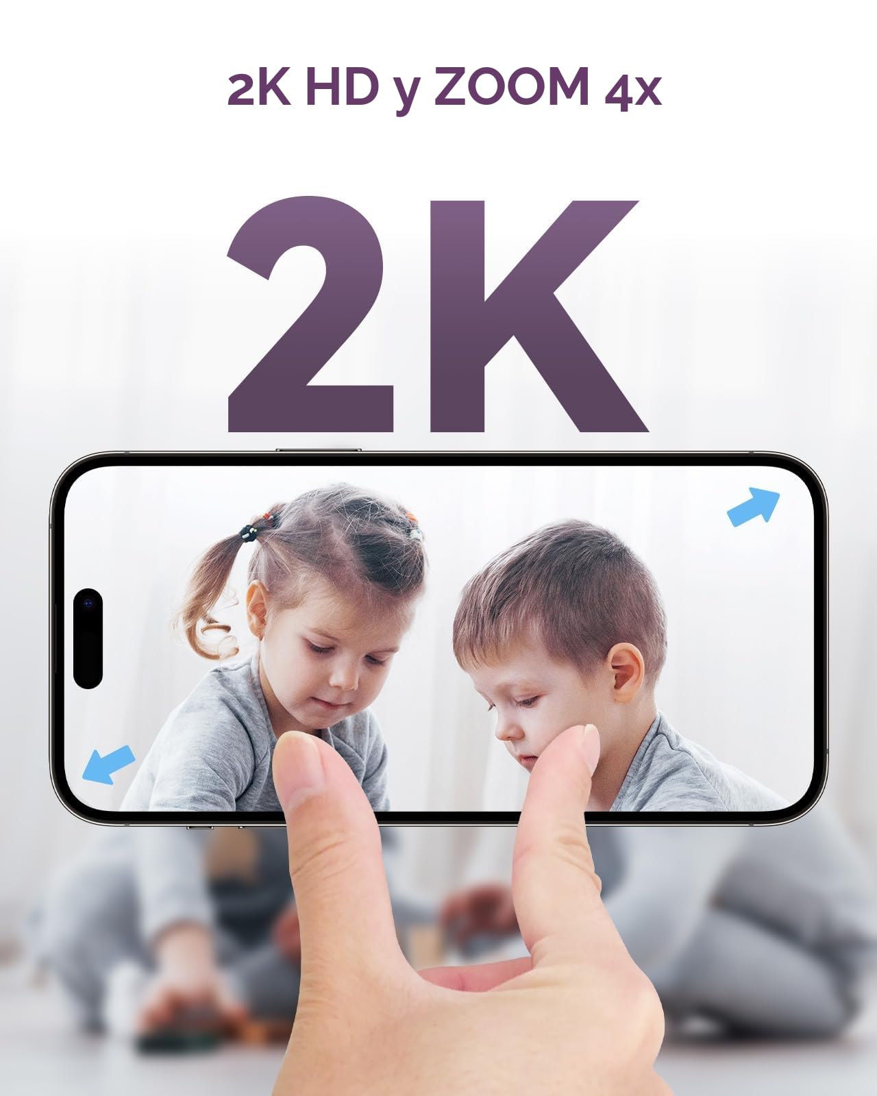 Comfyer BM02 Hybrid Video Smart WiFi Baby Monitor para bebé-5" 1080P Split Screen& 2K cámara App Control,Alerta Movimiento,Detección Sonido,Visión Nocturna HD,5050mAh batería, Triple Seguridad,500M