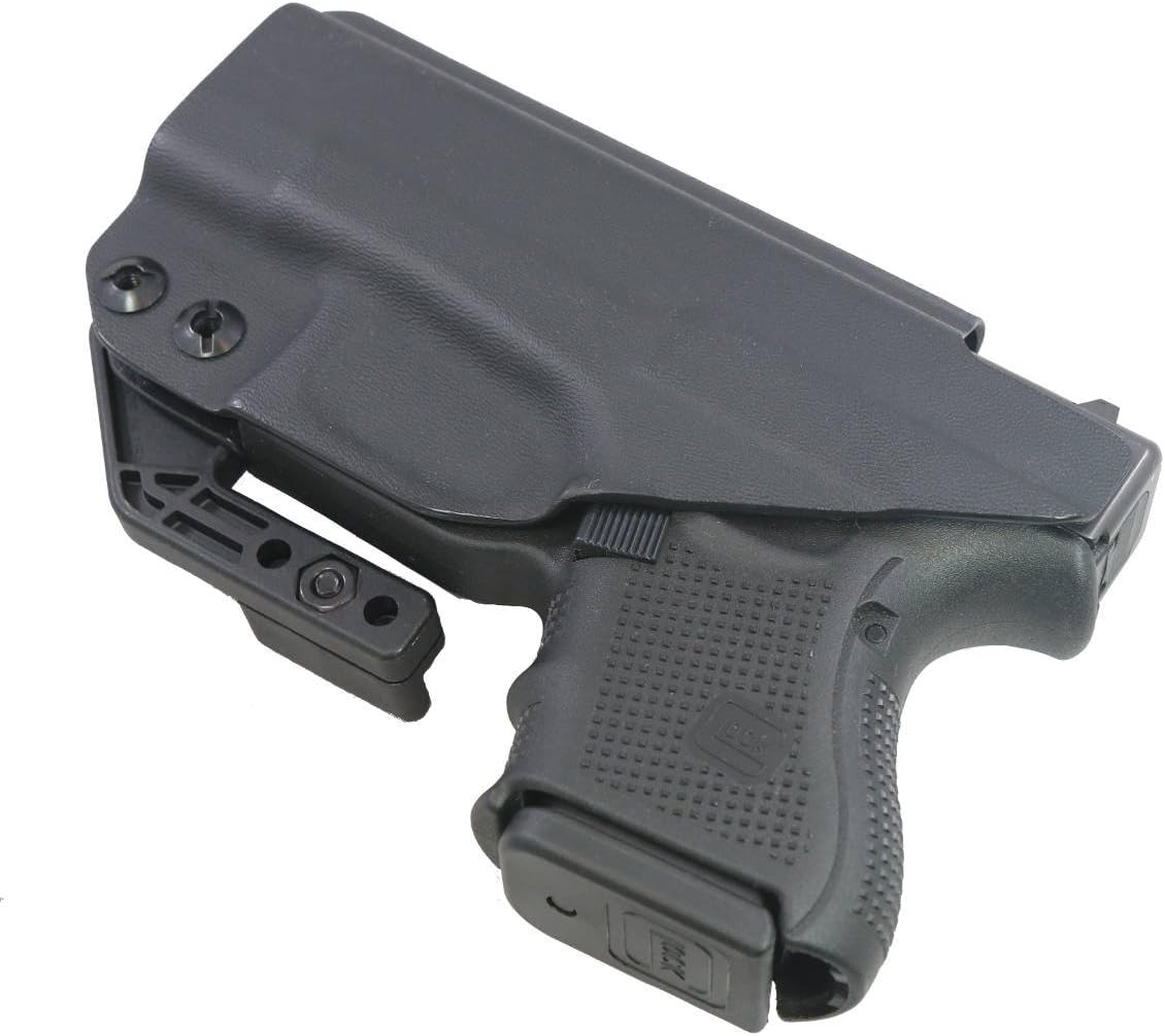 FDO Industries IWB Kydex Holster Compatible with Glock 26 -Discreet Carry Concepts 1.5" Metal Monoblock Gear Clip - The Paladin Series - Made in USA