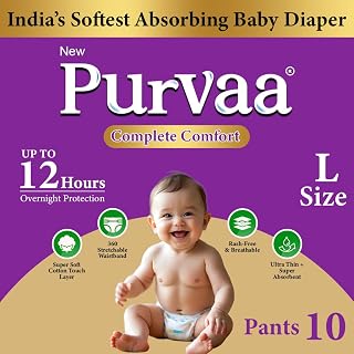 Purvaa Collection Complete Skin Comfort Pants Combo with Anti-Rash Blanket & Vitamin E Aloe Vera Lotion for Babies, Soft D... Price In India