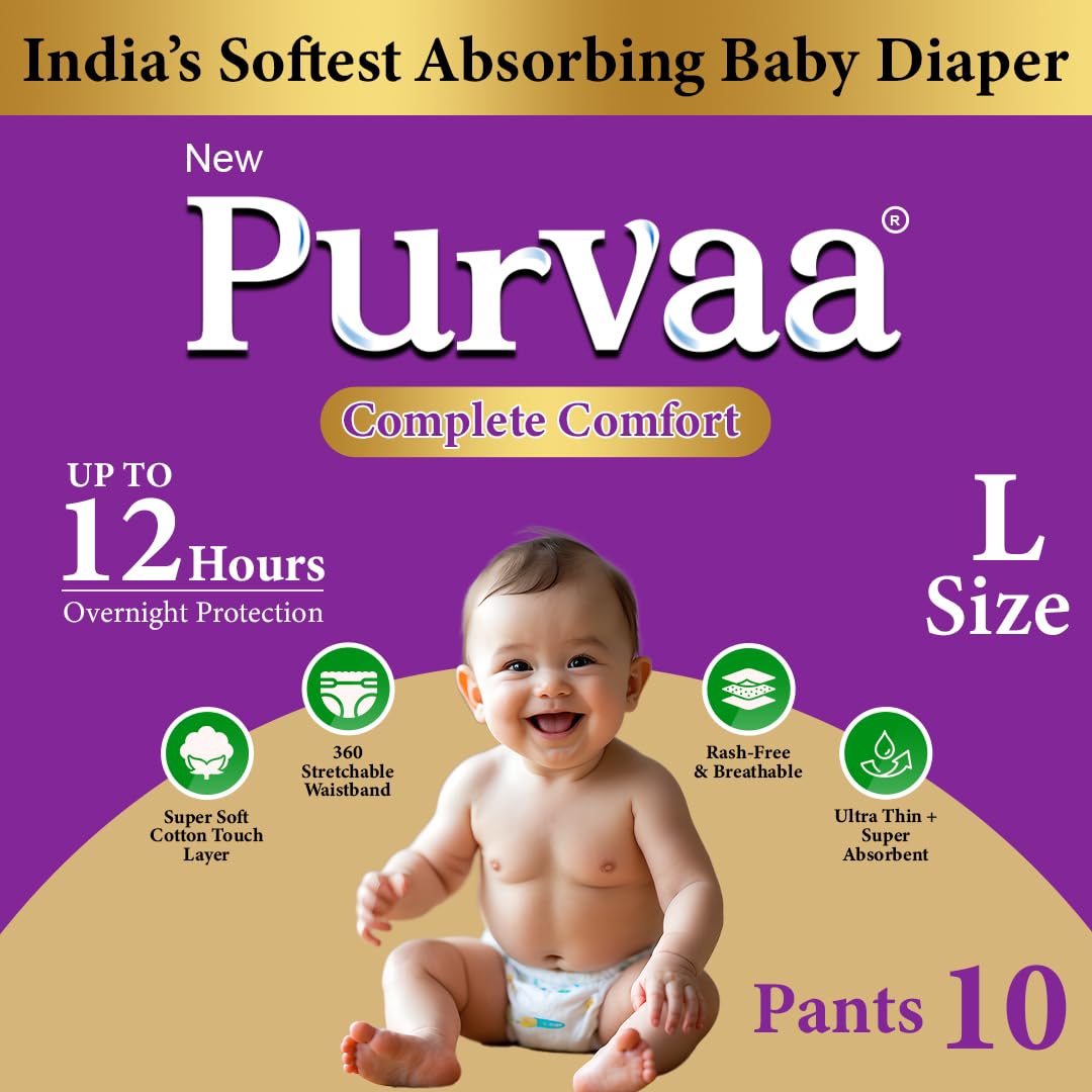 Purvaa Collection Complete Skin Comfort Pants Combo with Anti-Rash Blanket & Vitamin E Aloe Vera Lotion for Babies, Soft D...