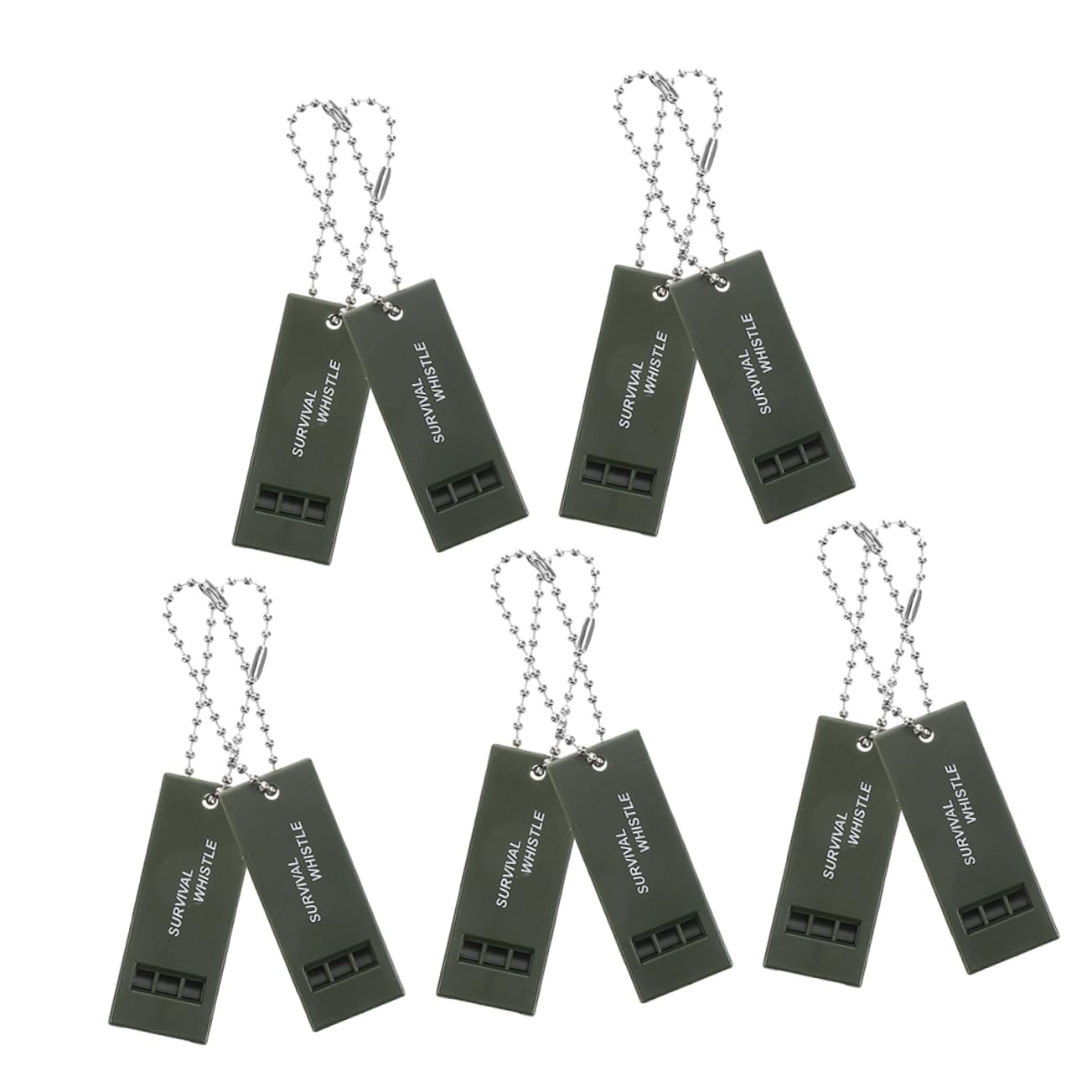 BESPORTBLE 10Pcs Emergency Survival Whistles Triple Holes Design Signal Whistles for Camping Hiking Boating Fishing and Outdoor Safety Loud Sound for Lifesaving Situations