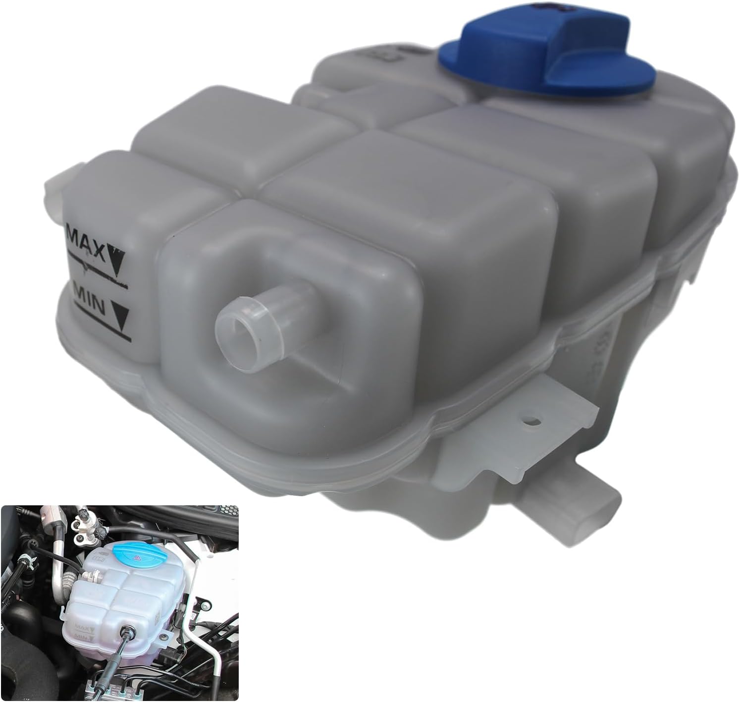 4G0121403G Engine Coolant Reservoir Tank with Sensor & Cap Compatible with 2012 - 2018 Audi A6, A6 Quattro, A7 Quattro | 2014 - 2018 Audi RS7 | 2013 - 2018 Audi S6 | Replaces# 4G0121403AC