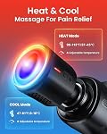 RENPHO Thermacool Gun de massage avec chaleur et tête froide: masseur musculaire électrique pour les athlètes avec étui, cadeau de la fête des pères, masseur de tissu profond portatif pour la relaxation du cou dos, chaleur active
