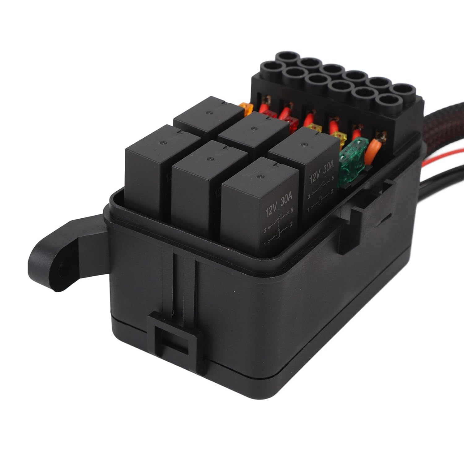 6 Gang Switch Panel, Aluminum Shell, Dimmable Control Box, 720W 60A for Car Boat ATV (Blue Light)