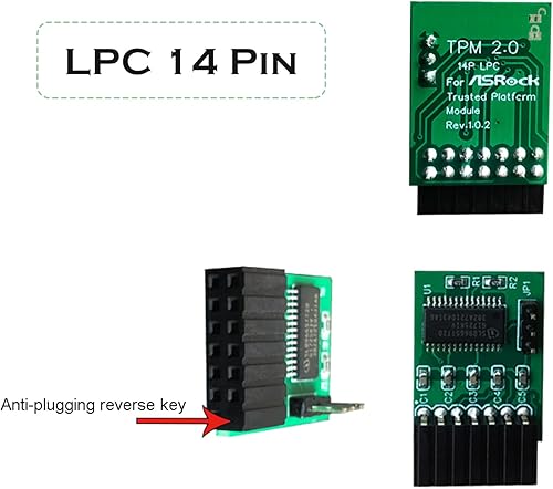 Miniatura 3 de Profesional TPM2.0 Módulo de seguridad LPC 14 Pin como tarjeta de placas base bastidor de roca para como roca TPM2-SLI-S-SPI plataforma pieza de