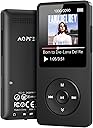 AGPTEK A02 MP3 Player with Bluetooth 5.3, 1.8 inch Screen Portable Music Player with Speaker, FM Radio, Voice Recorder, Supports Expanded Up to 128GB(Black, 32GB)