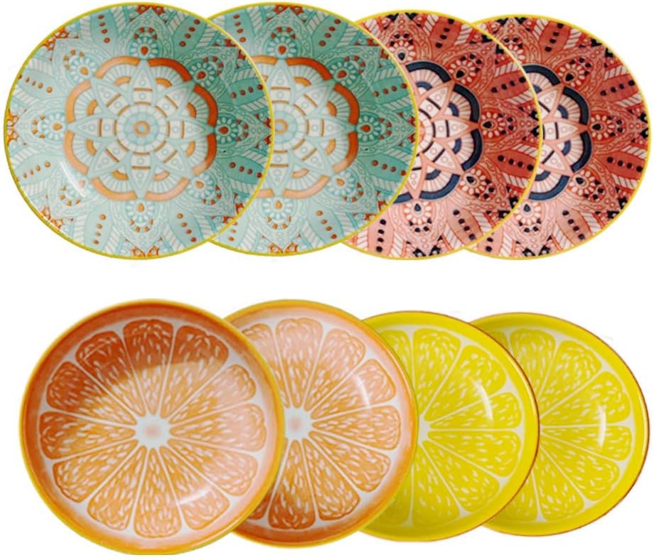 Qlans 3 Oz Ceramic Dip Bowls Set, White Dipping Sauce Bowls Side Dishes for Tomato Sauce, Soy, BBQ and other Party Dinner - Set of 8