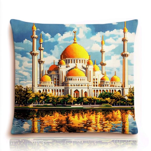 Funda de almohada textil DIY con alfombra de anudado 3D y kit de ganchos completo