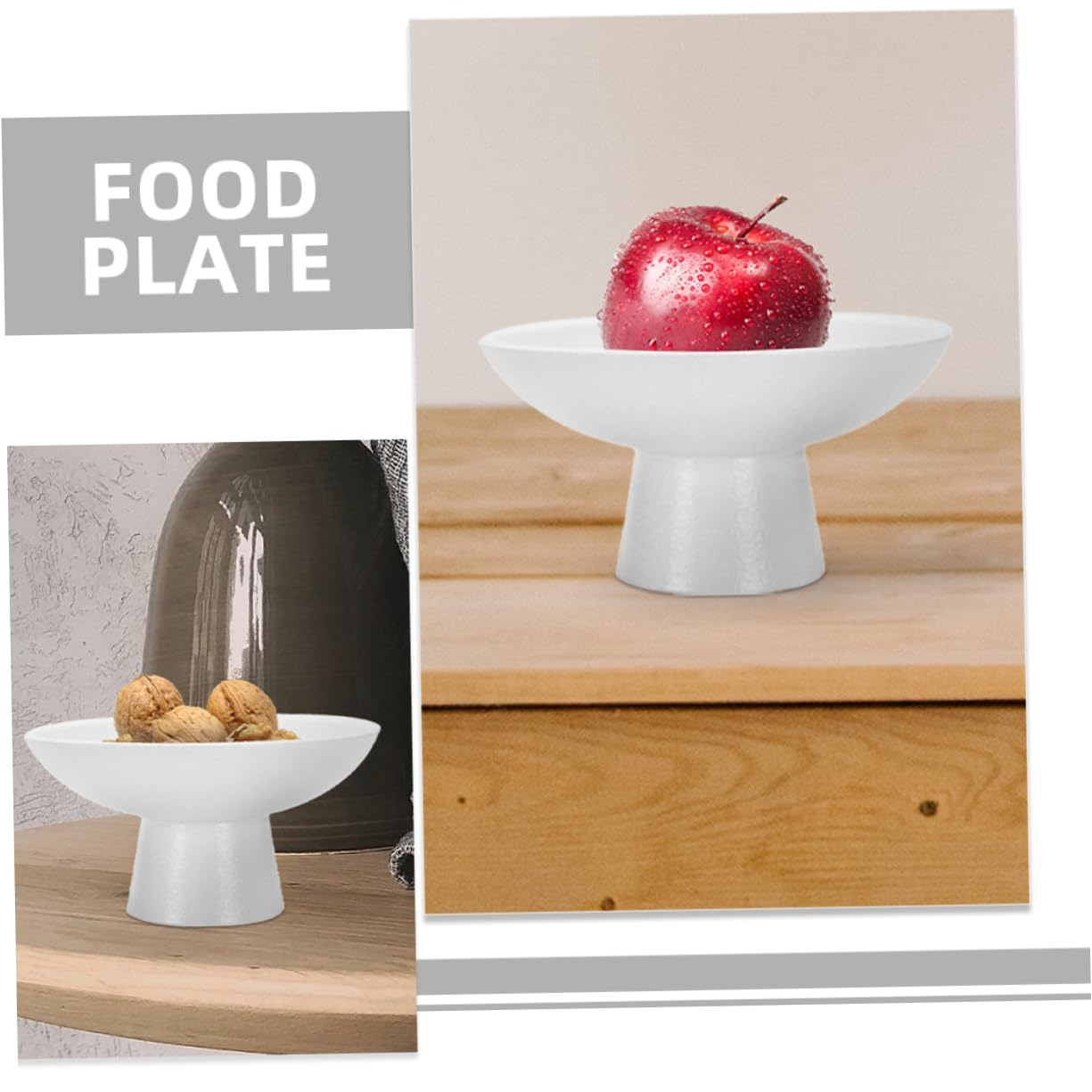 CIYODO Decorative Fruit Bowl for Holding Fruit and Desserts Kitchen Centerpiece with Pedestal Design