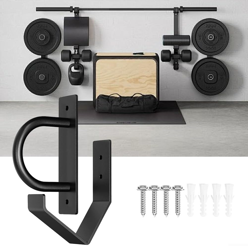 Wall Anchor Kit Made Of Heavy Duty Steel With Fitness Rope Organiser For Secure Battle Rope Mounting, Suitable For Yoga Swings And Boxing Punching Bag Installation