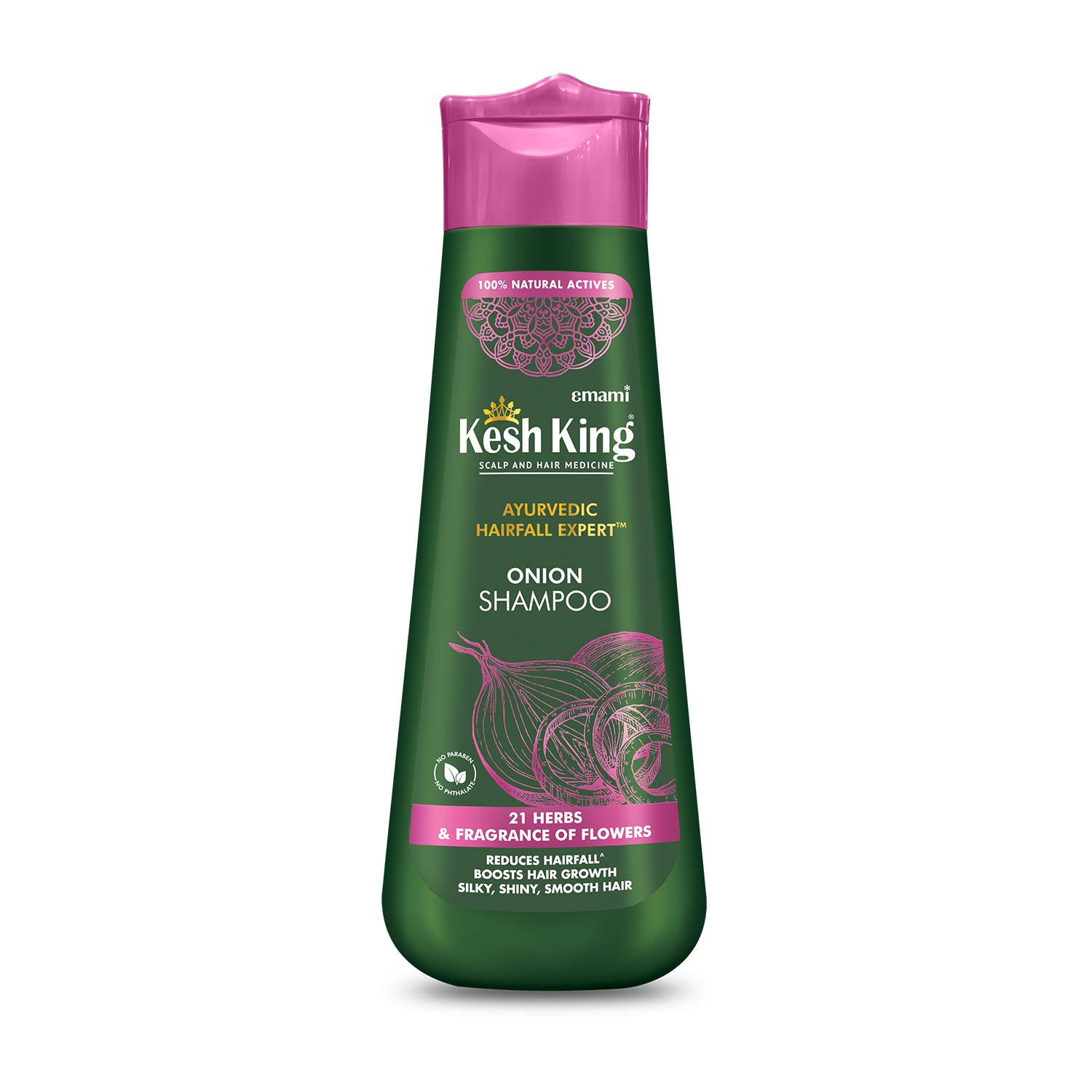 Kesh King Ayurvedic Onion Shampoo 600ml & Kesh King Ayurvedic Onion Shampoo with 21 Herbs, Reduces Hairfall & Boost Hair Growth, 300ml 3