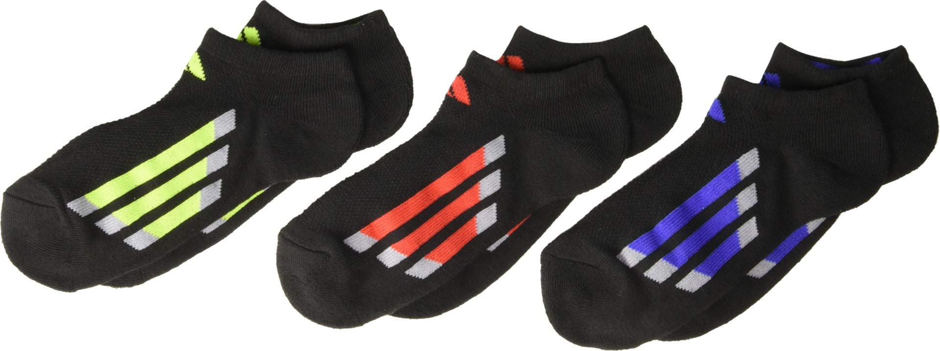 adidas Youth Vertical Stripe No Show (6-pack) Calzini Unisex - Bambini e ragazzi