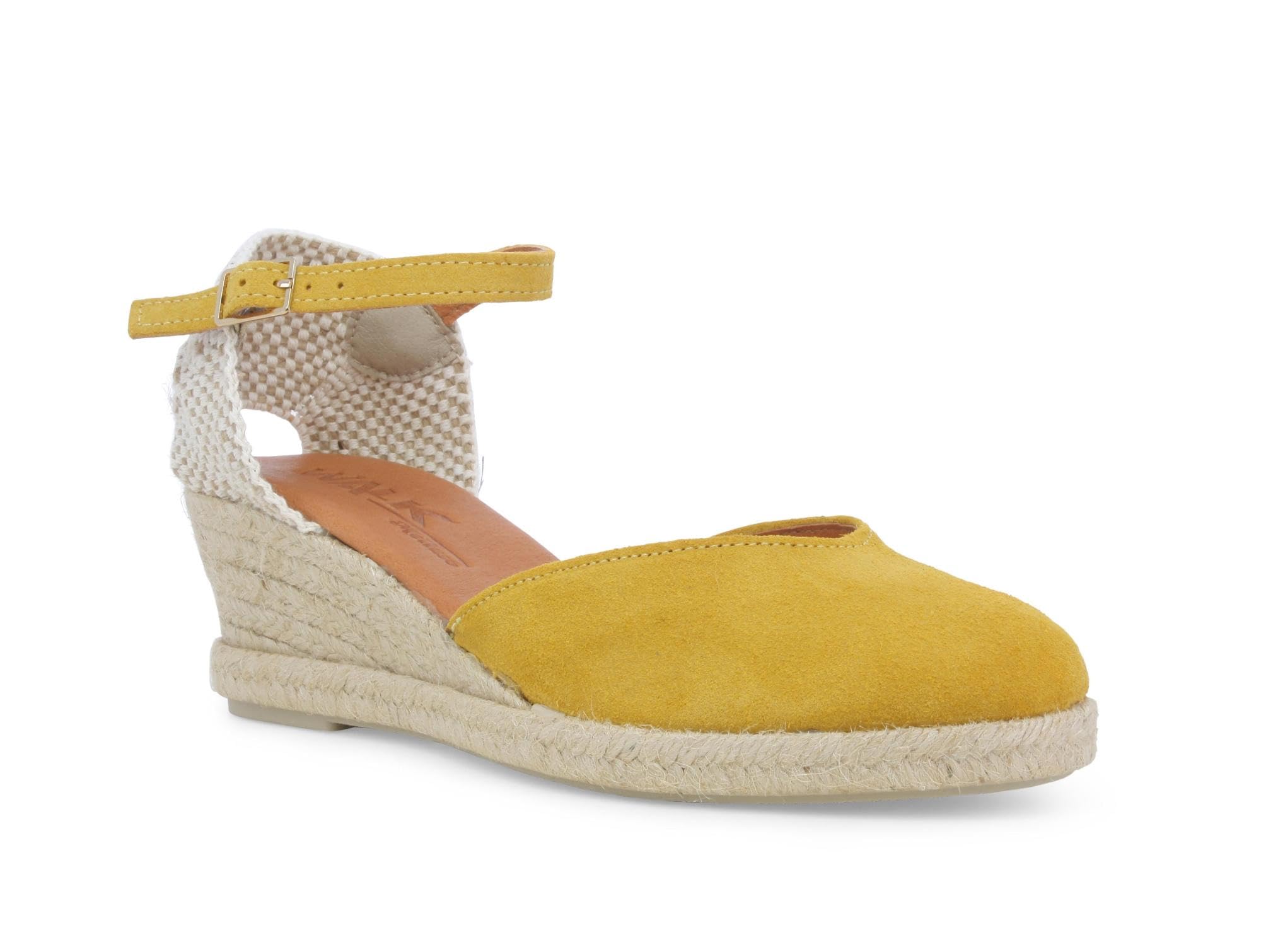 Melluso Espadrillas con Zeppa in Corda e Tomaia in camoscio Giallo 018206q 41