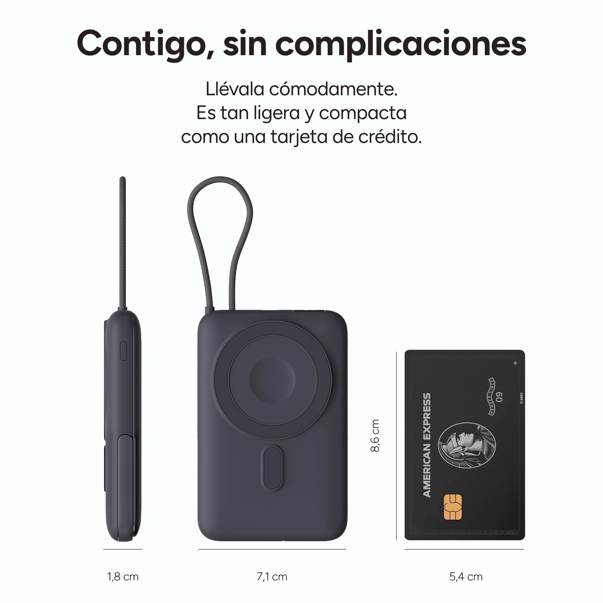 Ksix Bpb10pd22intsg Gris - Powerbank 10.000 Mah - Compatible Carga Magnética Apple® Y Applewatch®