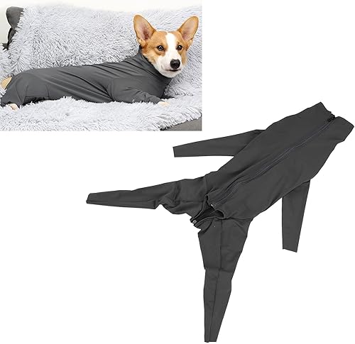 Miniatura 5 de Tnfeeon Overol de cobertura completa para perro, ropa para mascotas, body elástico para evitar que se caiga, body para después de la operación (XXL)
