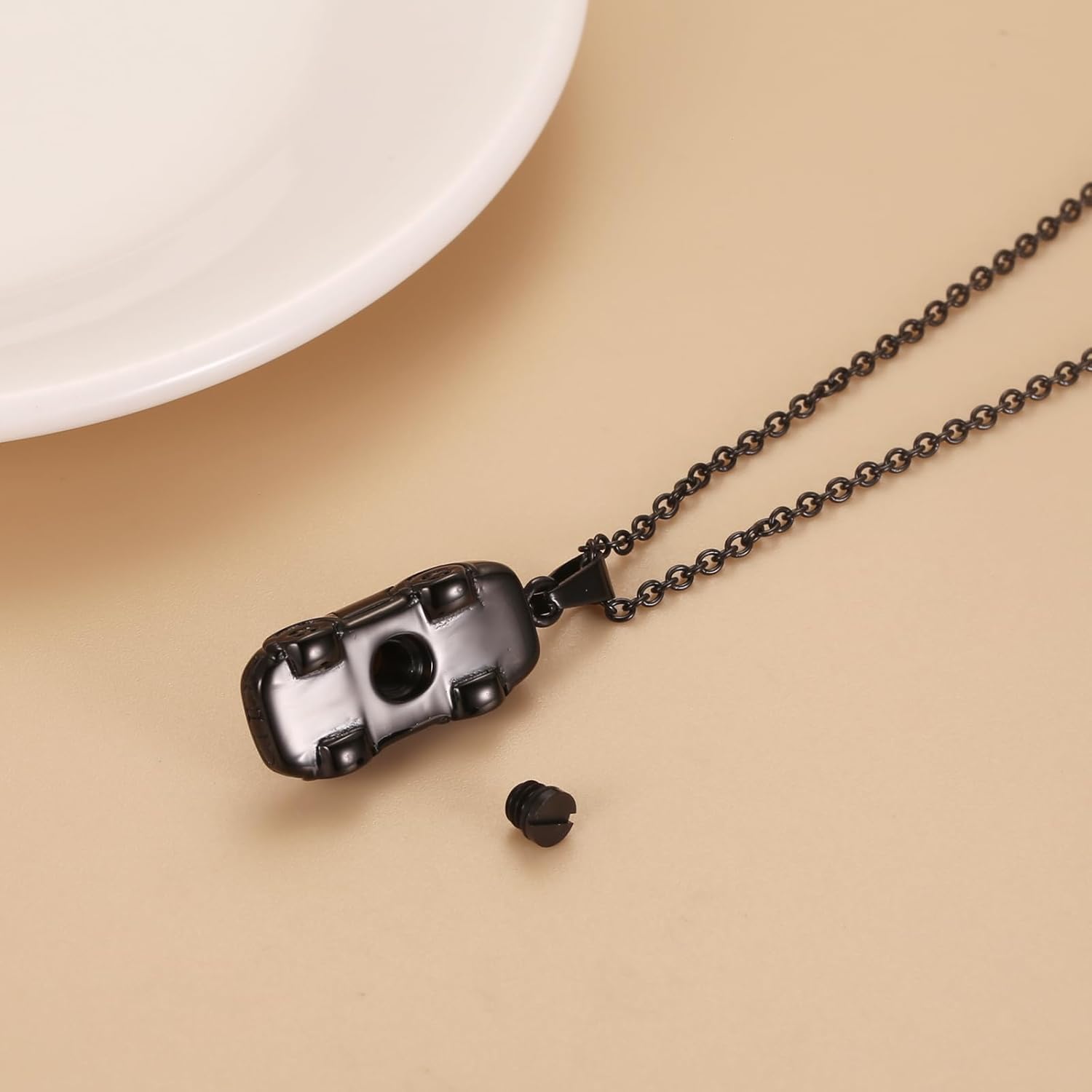 Stainless Steel Car Cremation Necklaces For Ashes Of Loved Ones Memorial Urn Pendant Holder Keepsake Remembrance Jewelry For Women Men - Image 4