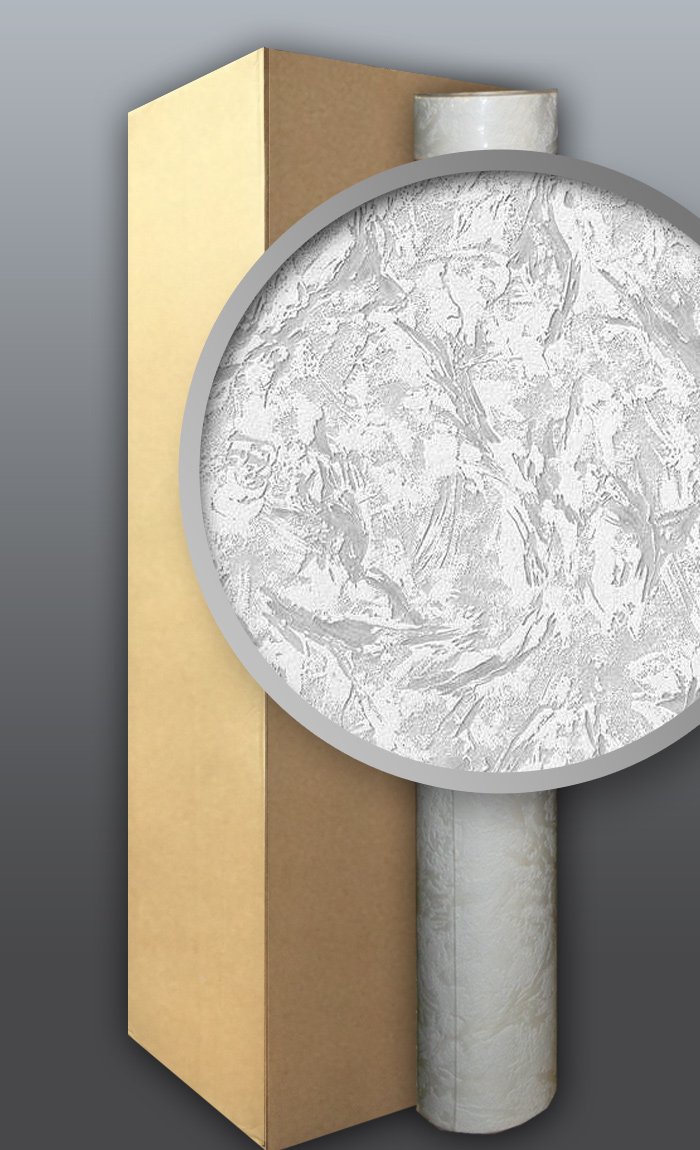 Papier peint non-tissé blanc à peindre relief aspect crépi revêtement mural EDEM 4 rouleaux