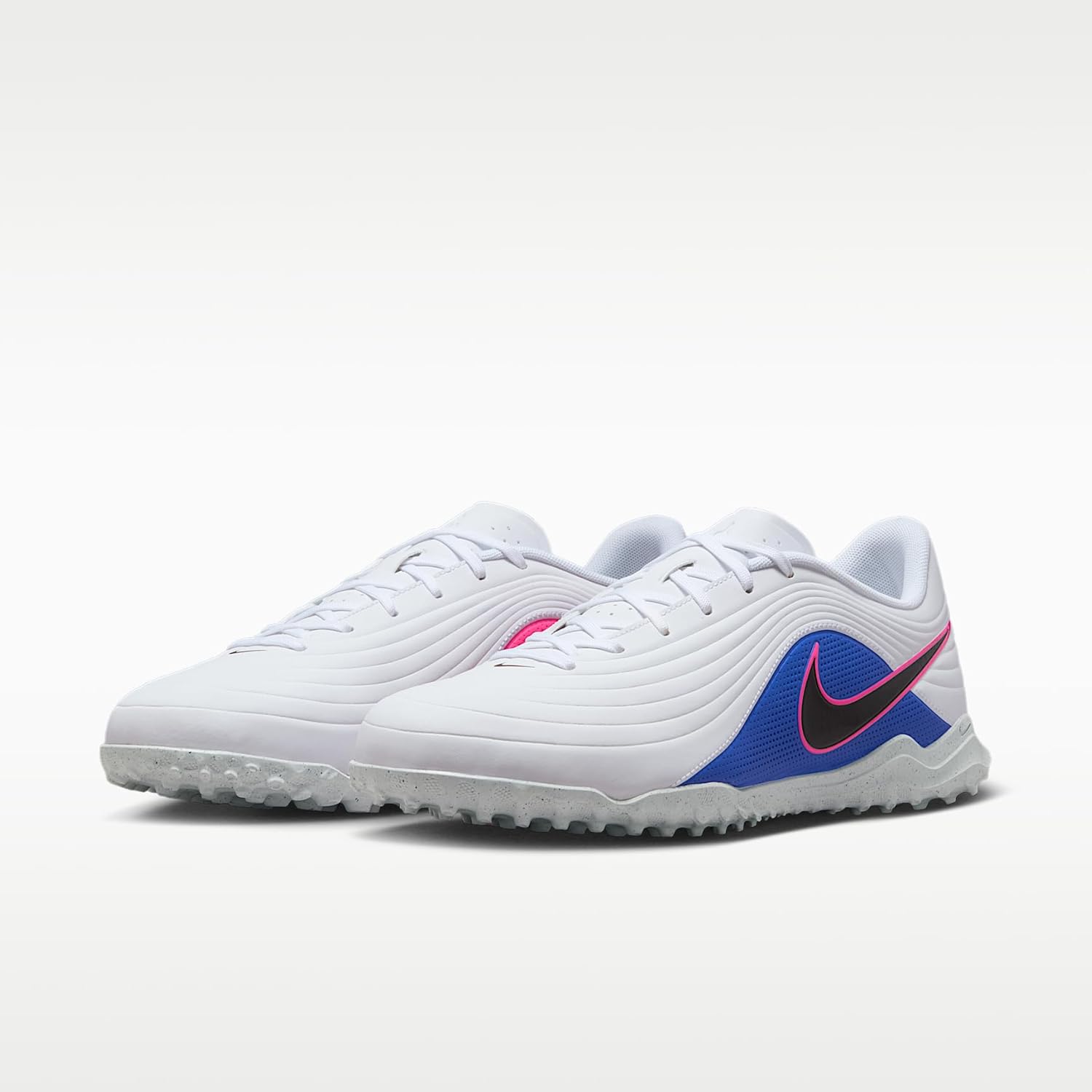 Nike Tiempo Maestro Club Turf Low-Top Soccer Shoes (White/Racer Blue/Pink Blast/Black)