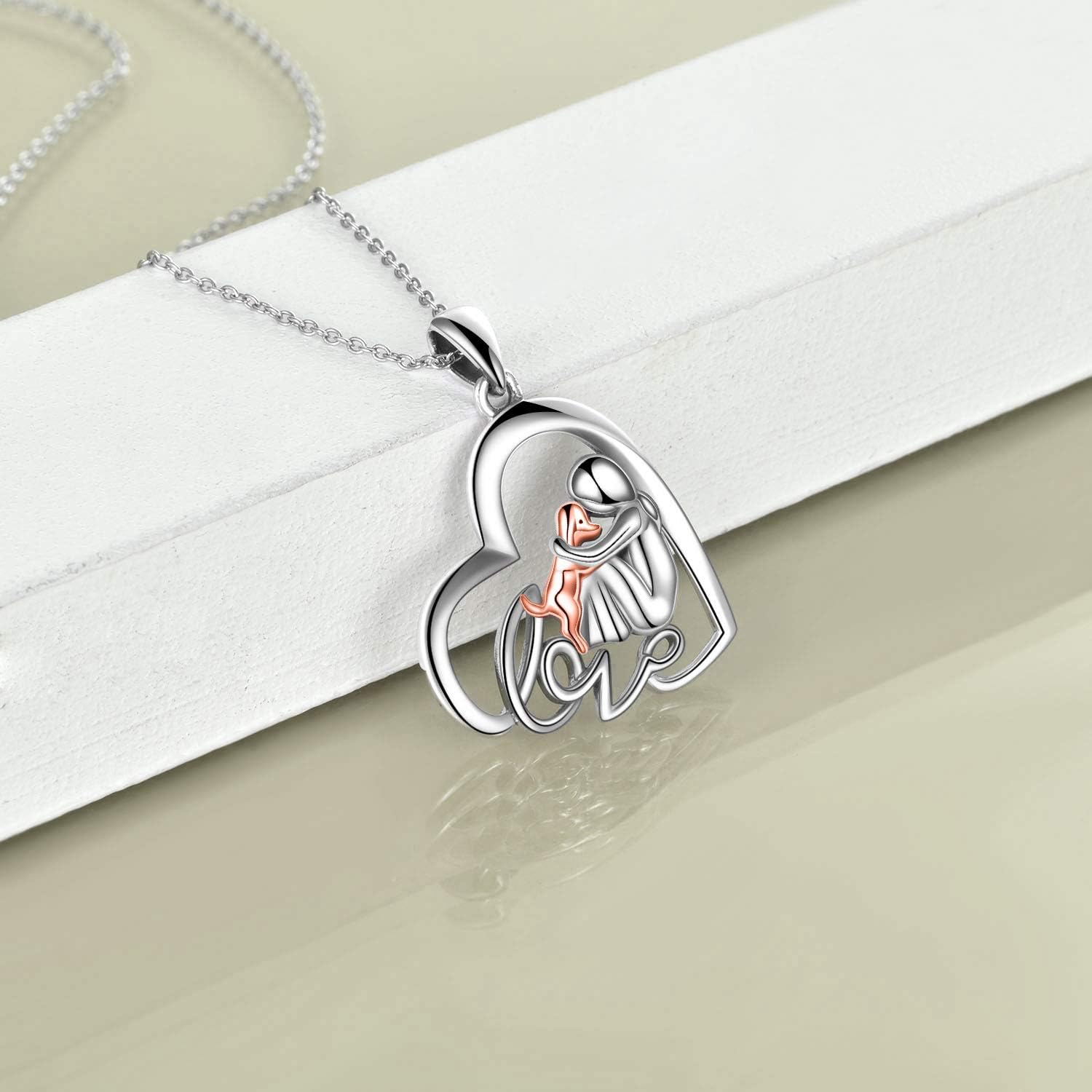 YFN Sterling Silver Keepsake Dog Pendant Necklace Dog Lover Memorial Gifts for Women - Image 2